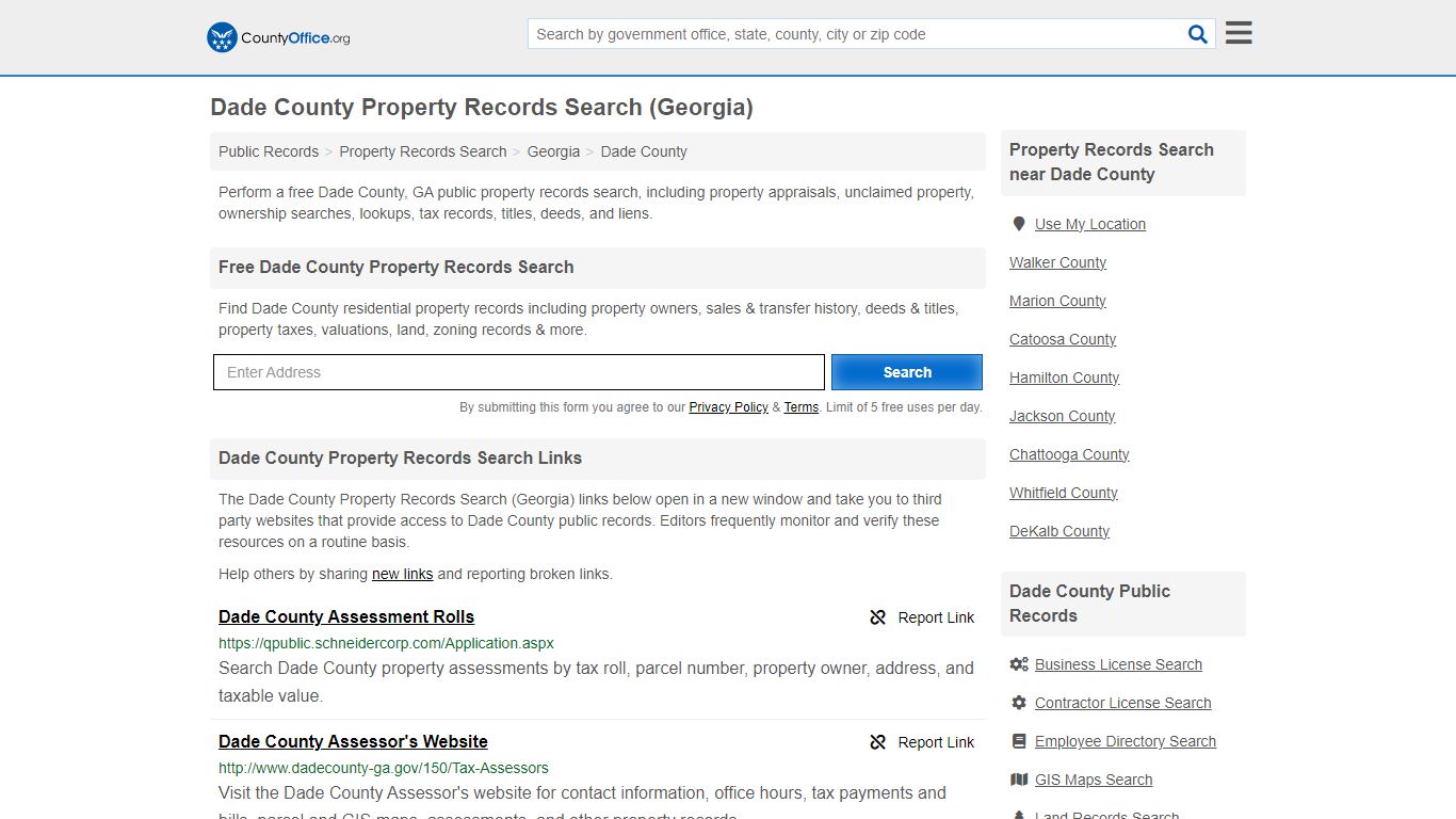 Dade County Property Records Search (Georgia) - County Office